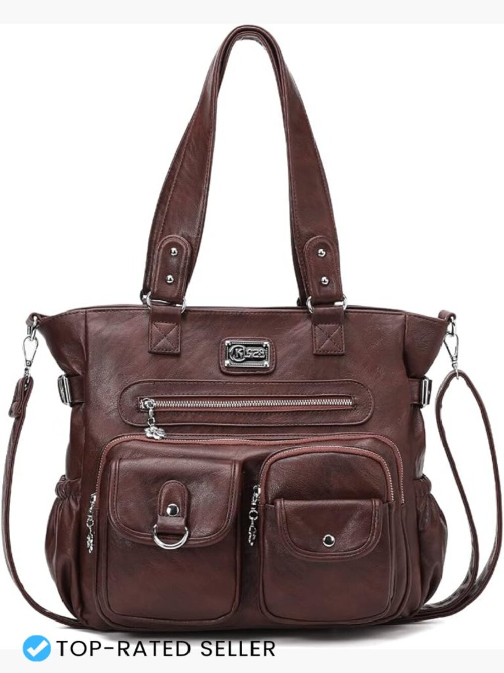 Large Tote Handbag Stylish Hobo Shoulder Bag Women Vegan Leather Laptop Work